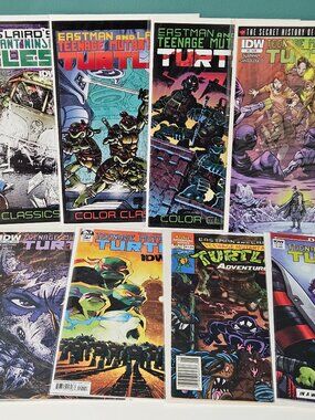 Teenage Mutant Ninja Turtles Comic Book Lot of 9 Issues IDW TMNT Color Classics